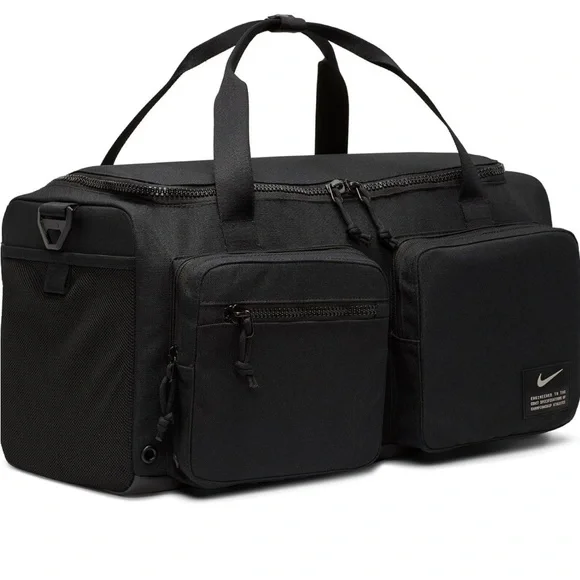 NEW NIKE Utility Power Gym Bag CK2795-010 BLACK/BLACK/ENIGMA STONE - Picture 3 of 7